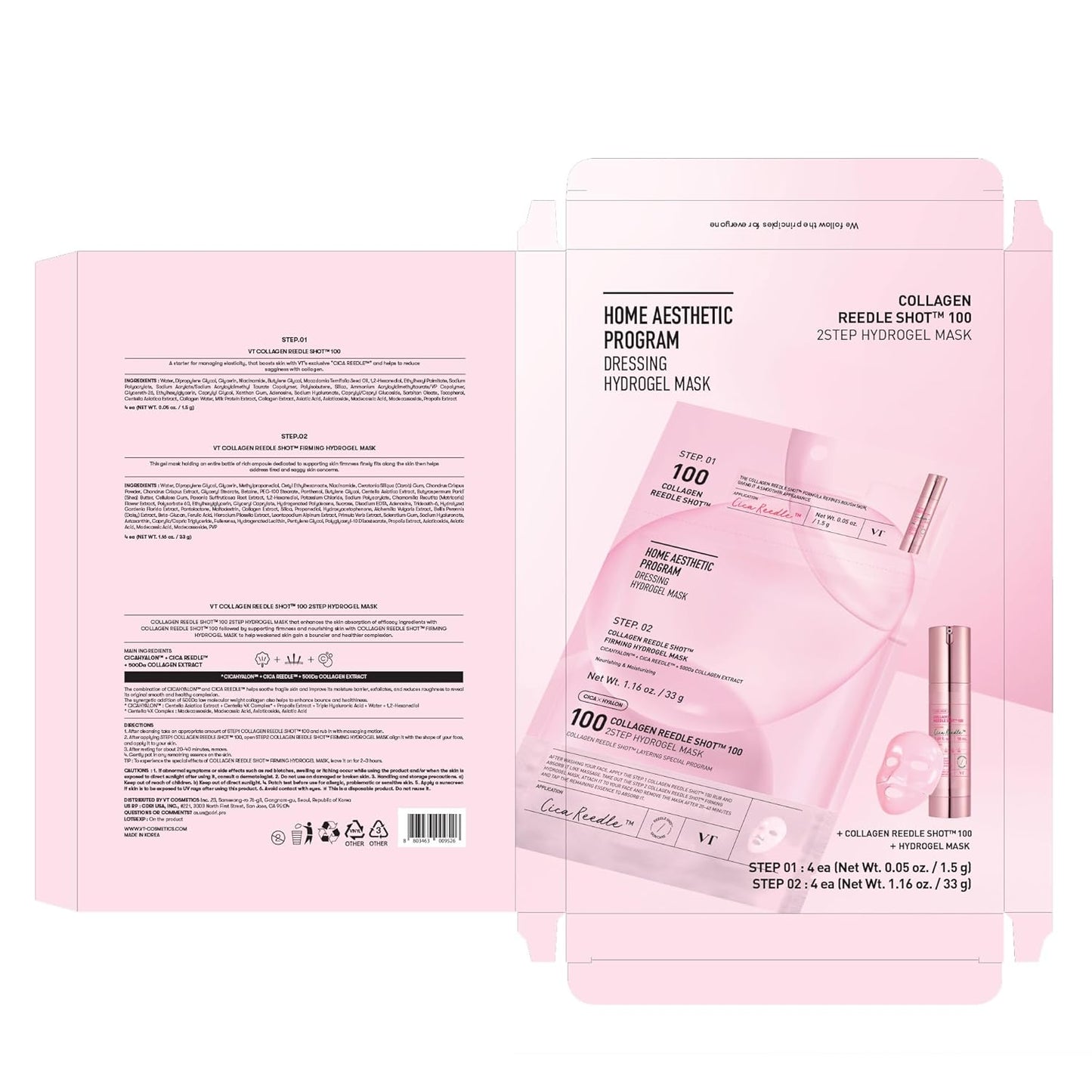 VT COSMETICS Reedle Shot 100 2-Step Hydrogel Mask